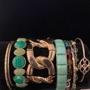 47.  Curated Preloved Stack of Ten Bracelets